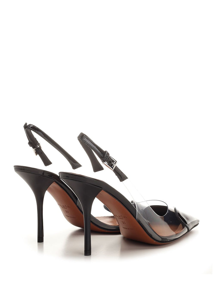AlaÏA Le Cœur Patent Leather Slingback Pumps - Black | c9ddb2056c65470e51d917218f44ef358b9f3e47