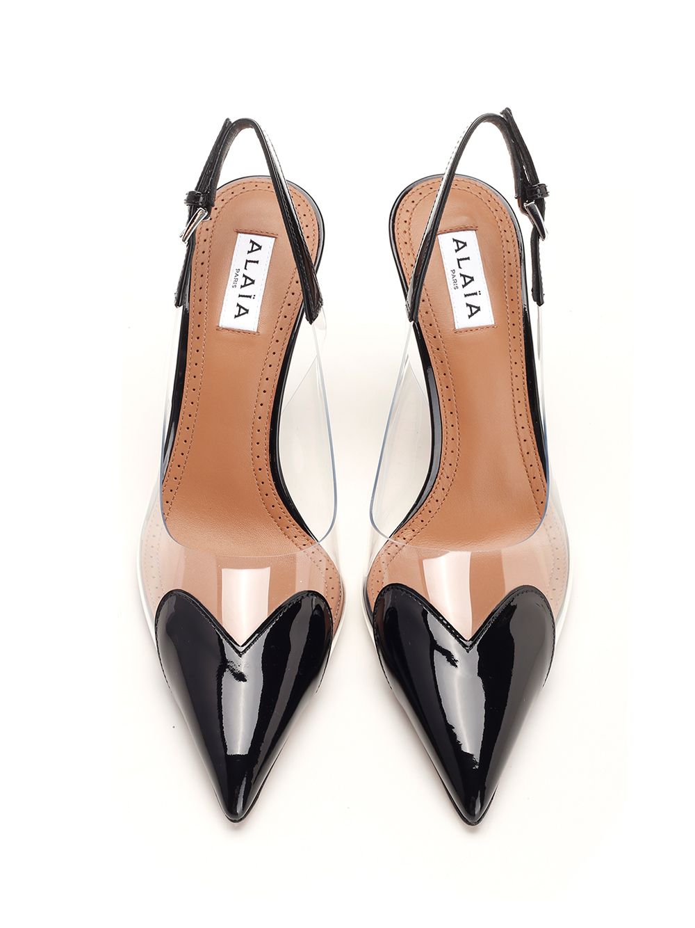 AlaÏA Le Cœur Patent Leather Slingback Pumps - Black | 8660bedf57591c5fd5d7694f93aec301cf539fe9