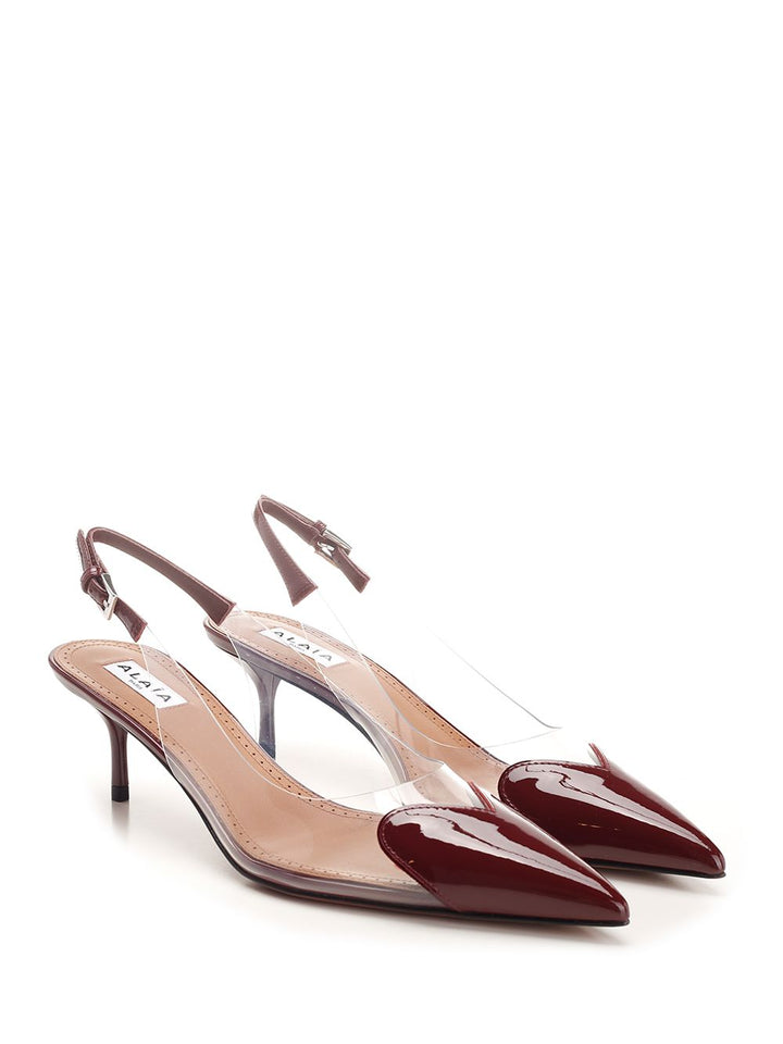 AlaÏA Le Cœur Patent Leather Slingback Pumps - Bordeaux | 87439127cf7ebbc4b178b807958d93704dde392b