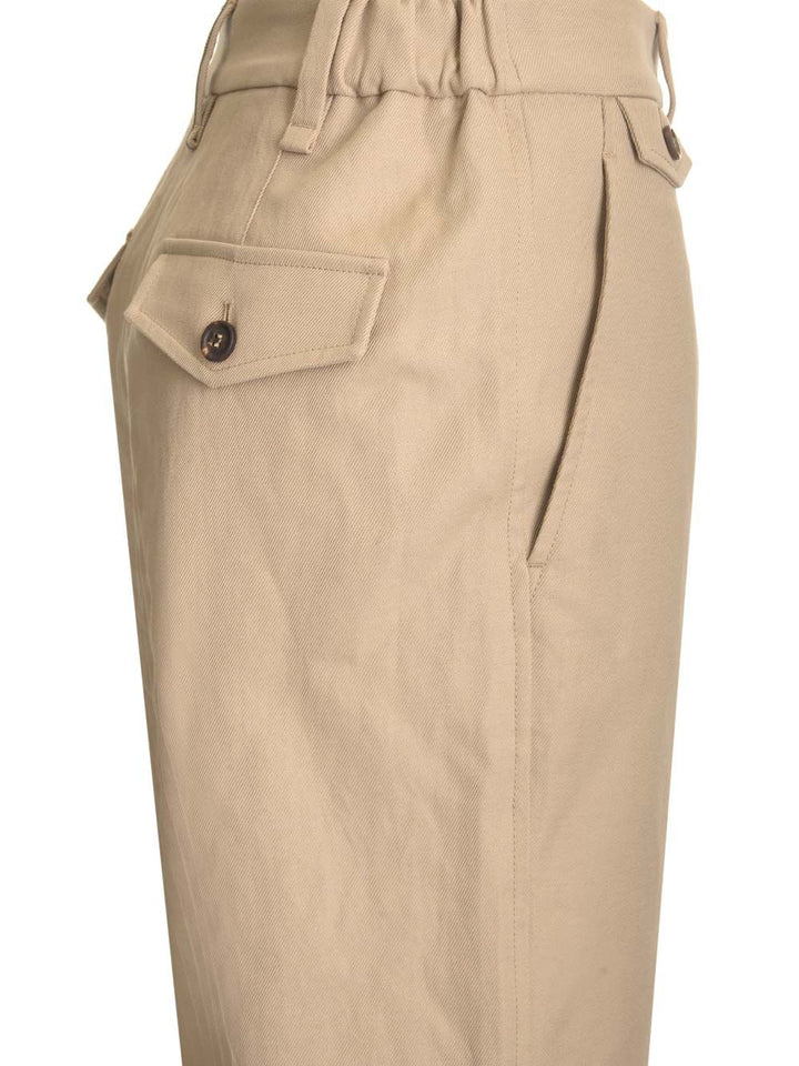 Brunello Cucinelli Straight Leg Trousers - Beige | 6c06a9ac68563ea791b0617c1951579bacb1f694