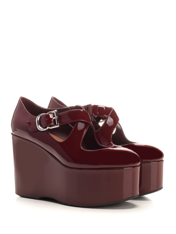 AlaÏA Crossed Wedges Scarpe basse - Bordeaux | 8fe290d3a861a7141323719d055b88e2d54ad8b8