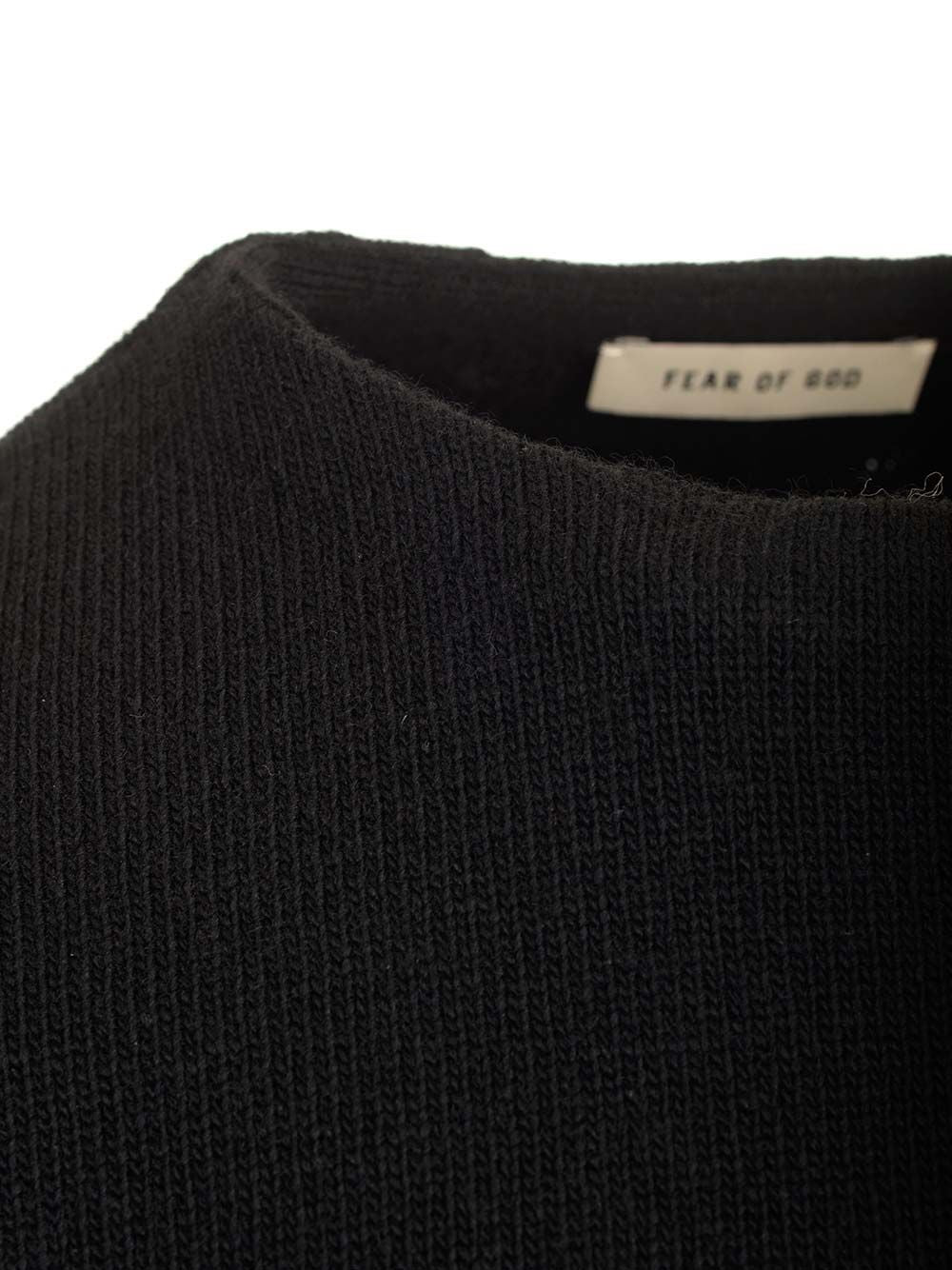 Fear Of God Merino Wool Crewneck Sweater Knitwear - Black | 97b43bc7a29526580e57ec9193865ef5c50df362