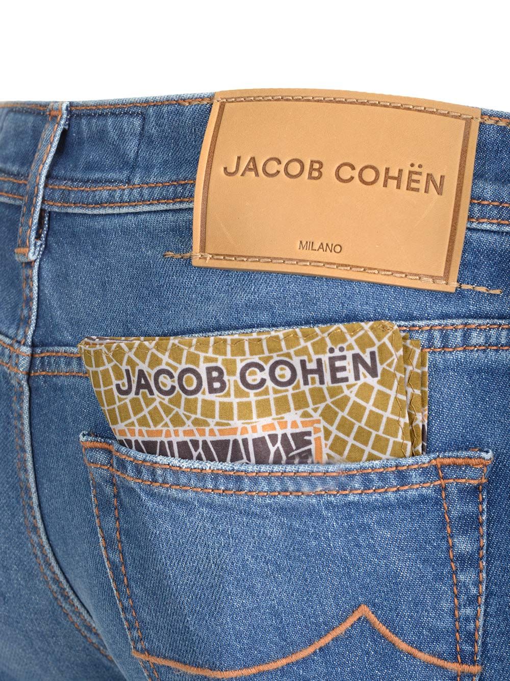 Jacob Cohen Pant5 Pkt Slim Cropped/Carrot Scott V1 Trousers - Blue | 94438f3d70093d26170b32401b6cce0c91c1dab1