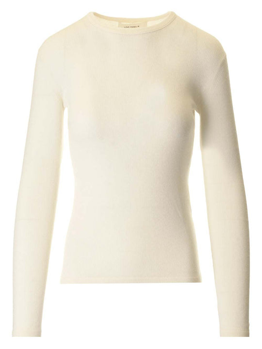 Vivian Long-Sleeved T-Shirt Knitwear White