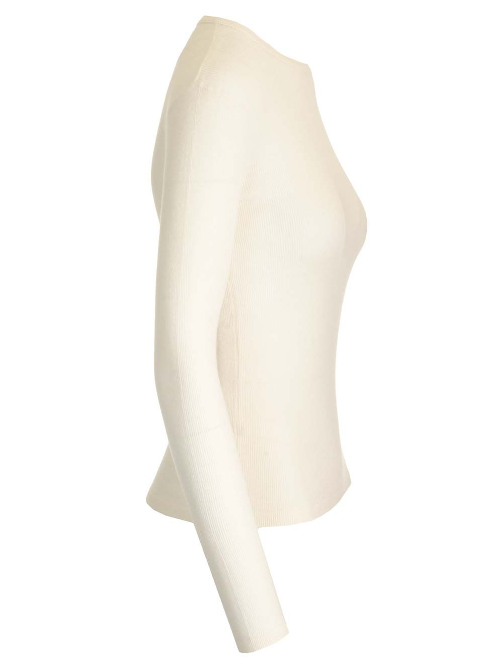 Lisa Yang Vivian Long-Sleeved T-Shirt Knitwear - White | b87228e682a0e0661b84495d70ba88f811526dc3