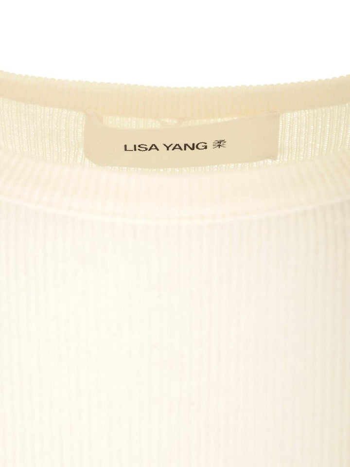 Lisa Yang Vivian Long-Sleeved T-Shirt Knitwear - White | 4267e4eab4b26fc5a5068b11d4415e2b88e10f40