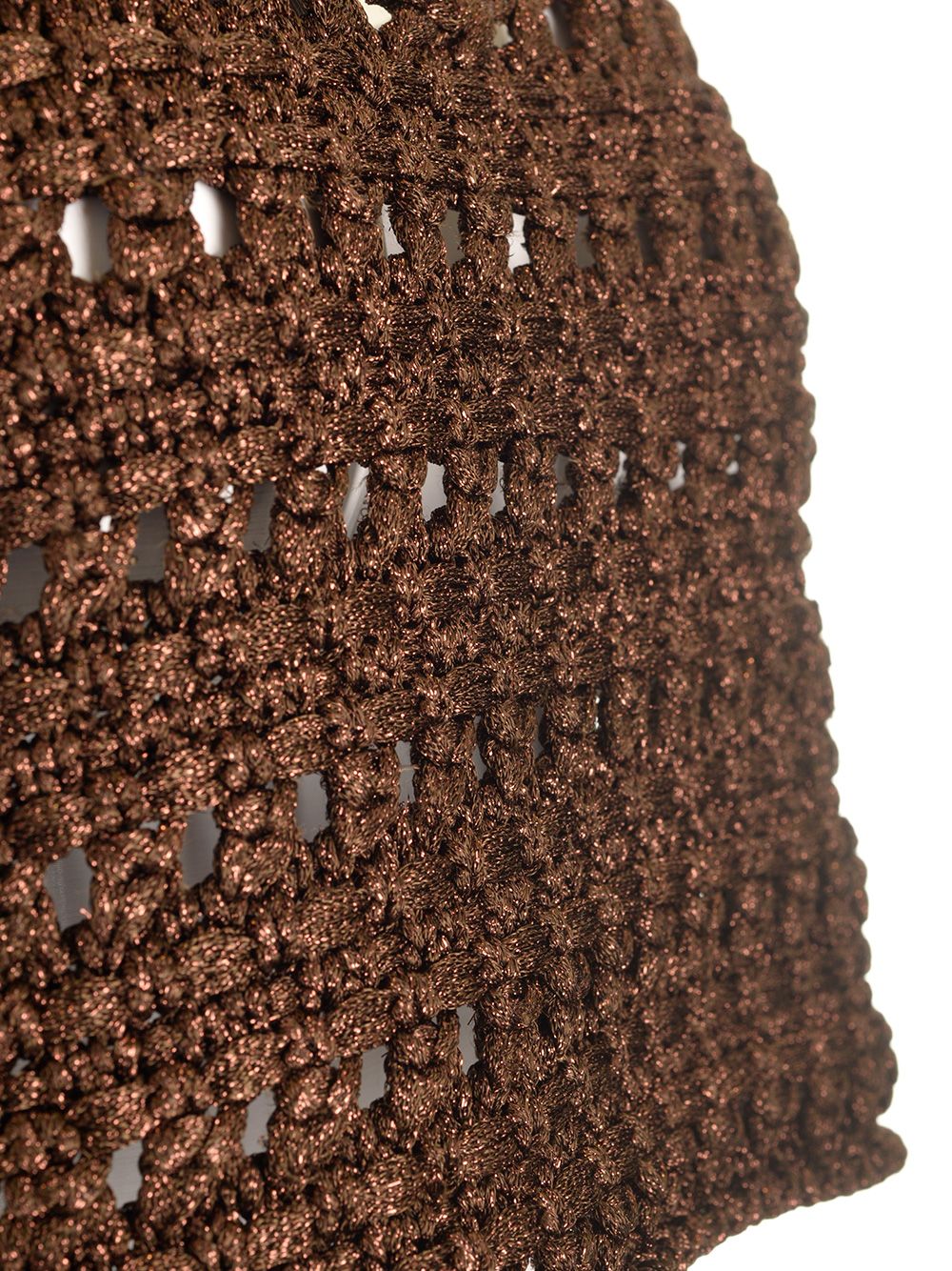 Alanui Viscose Knit Cropped Top Knitwear - Brown | 7324e70f01cf4fe2db45ebea5f310cc9ec1b04ab