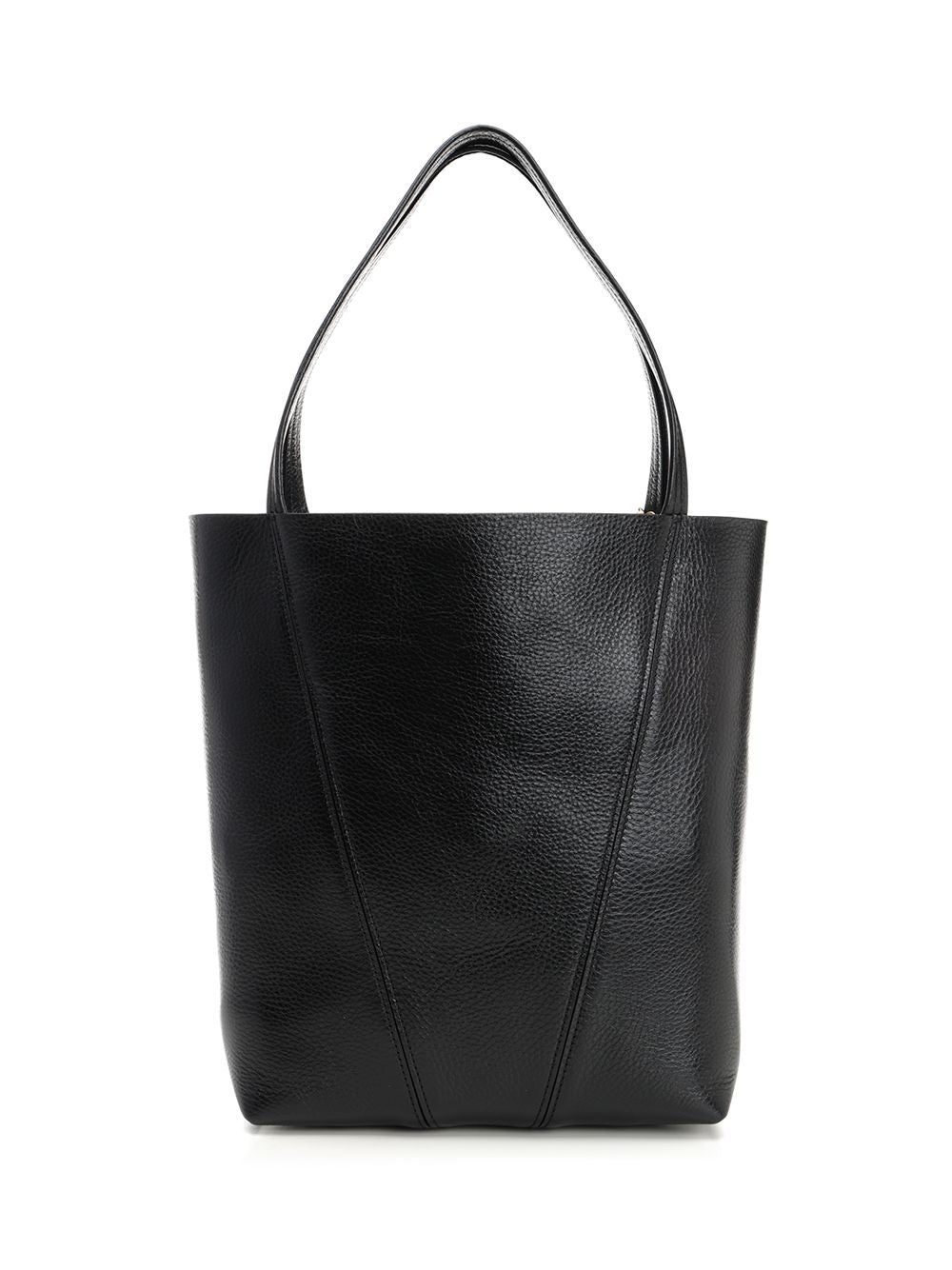 Chloe' Chloé Spin Large Hammered Leather Tote Bag Handbags - Black | a6653b9e181f6d15ececbf129230aeda6a355a21