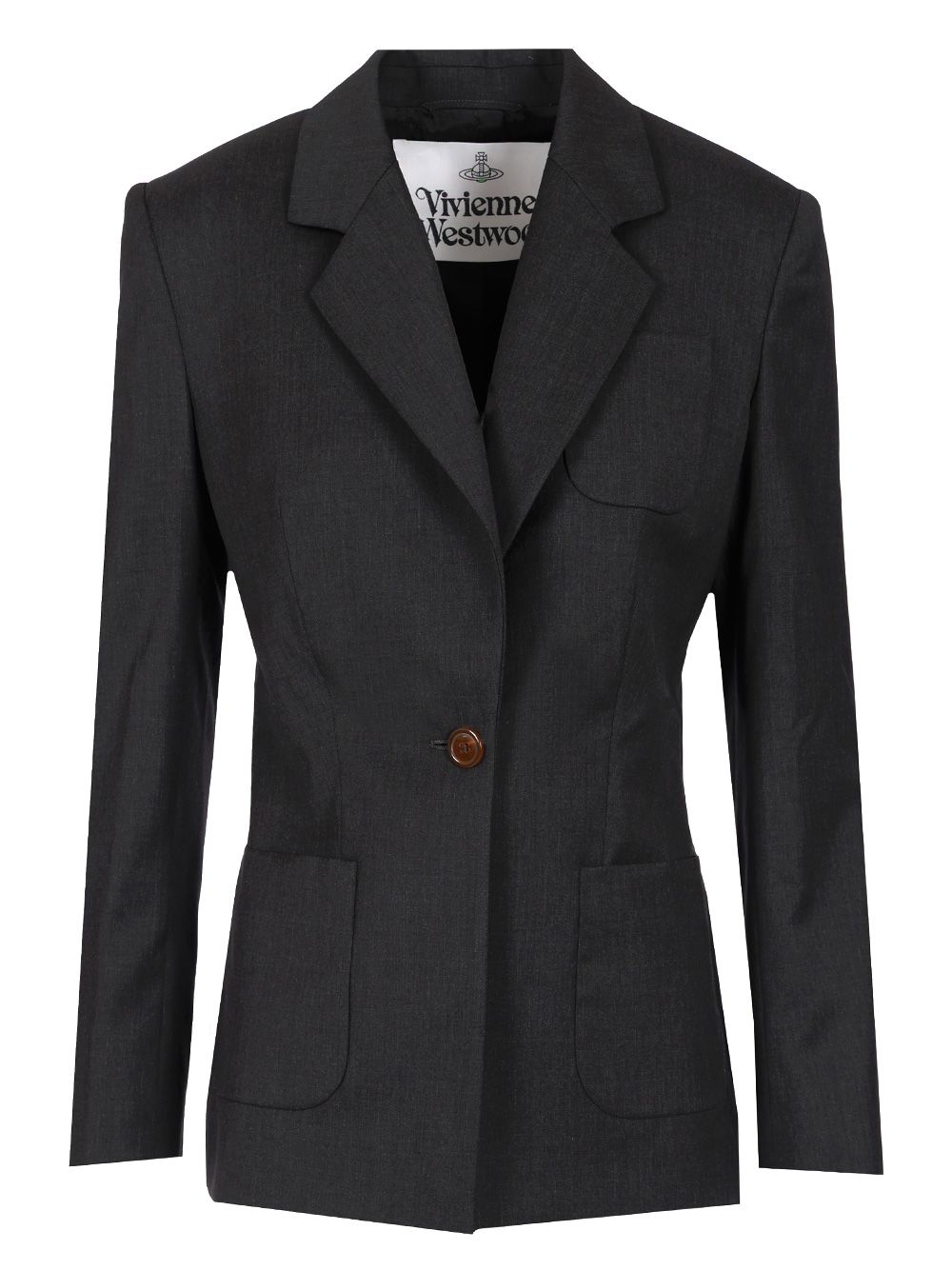 Vivienne Westwood Single-Breasted Blazer Jackets - Black | 2a407affa0b36605ec733701de1ae1b5e0fdea16