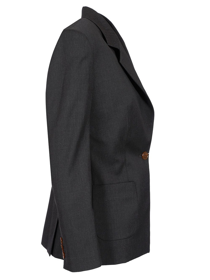 Vivienne Westwood Single-Breasted Blazer Jackets - Black | d75f5c7f0b31110f1e6750b6319762ff3a0b8313