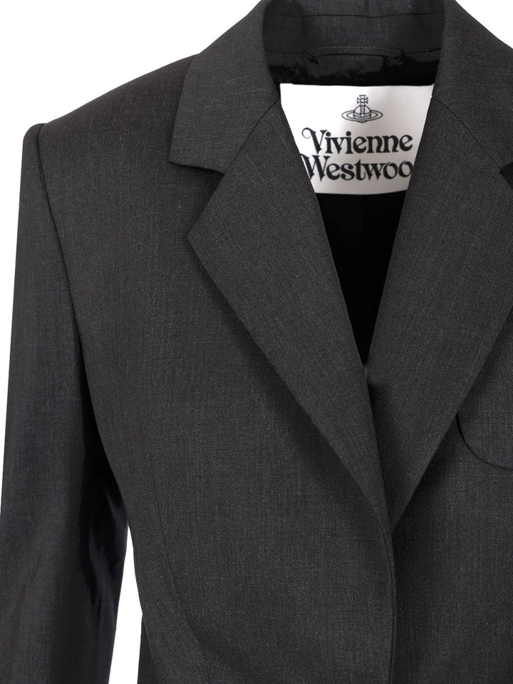 Vivienne Westwood Single-Breasted Blazer Jackets - Black | b99a62cbba1236466d037353606f52eb57f18738