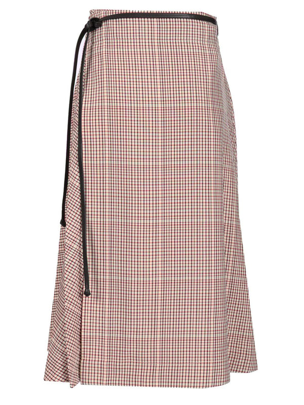 Checked Midi Skirt Multicolor