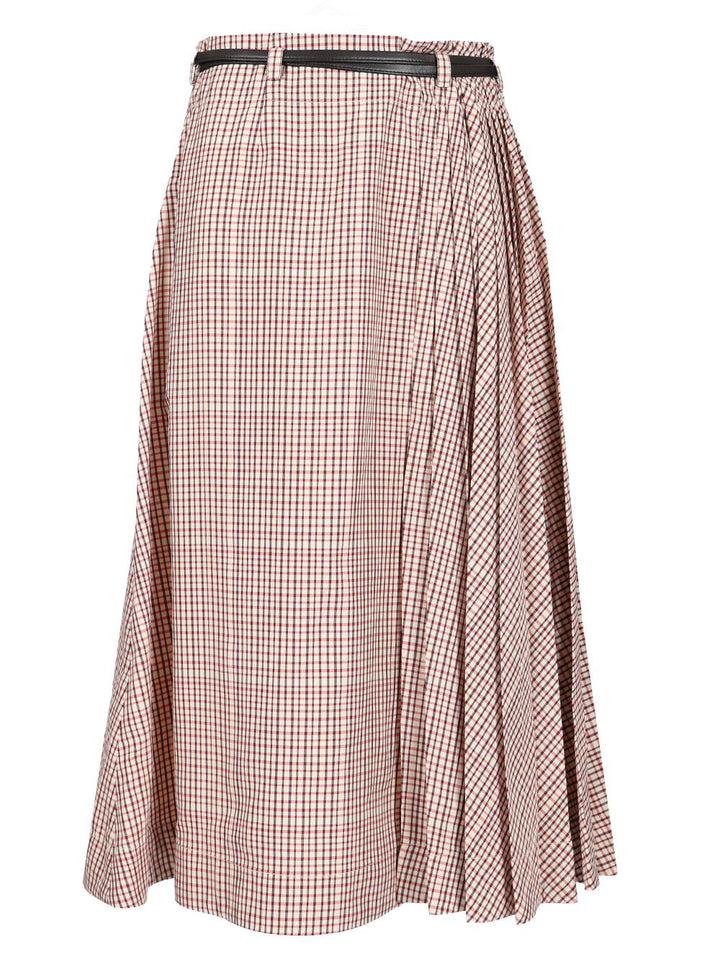 Bottega Veneta Checked Midi Skirt Skirts - Multicolor | 3b40252e1acc5f3c3f39e6184c8ba4bfb68e4b3c