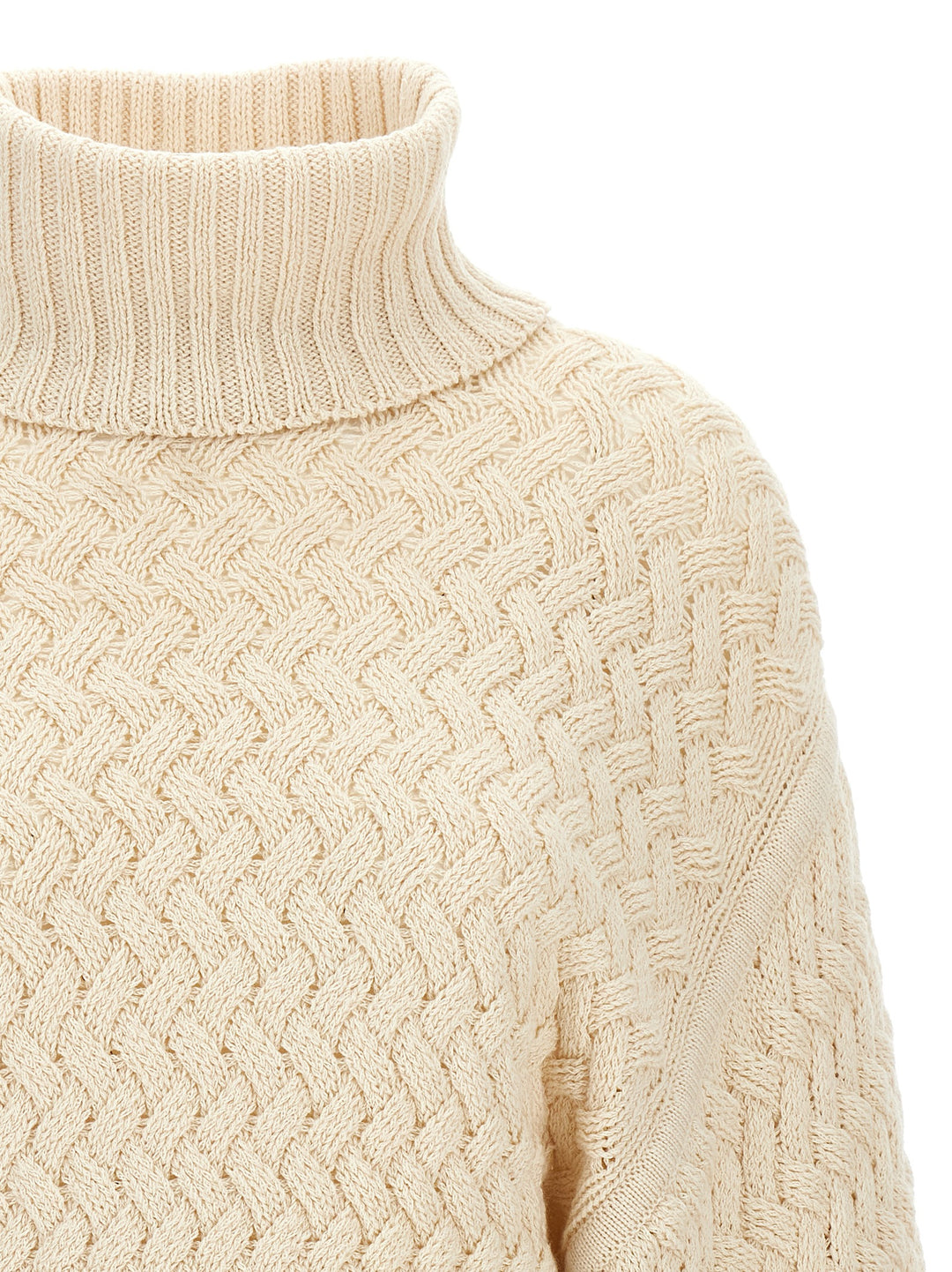 Illustration Textured Sweater, Cardigans Beige