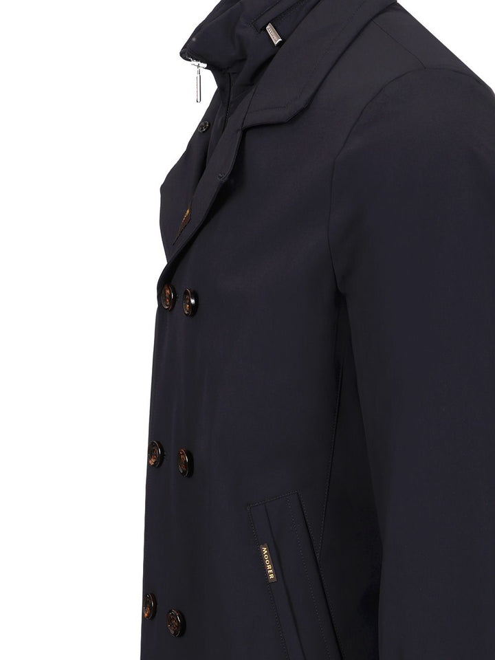 Moorer Volmer-Kn Coats - Blue | 77df9b5a7d4b5a79833c3711219c1a45bc69e525