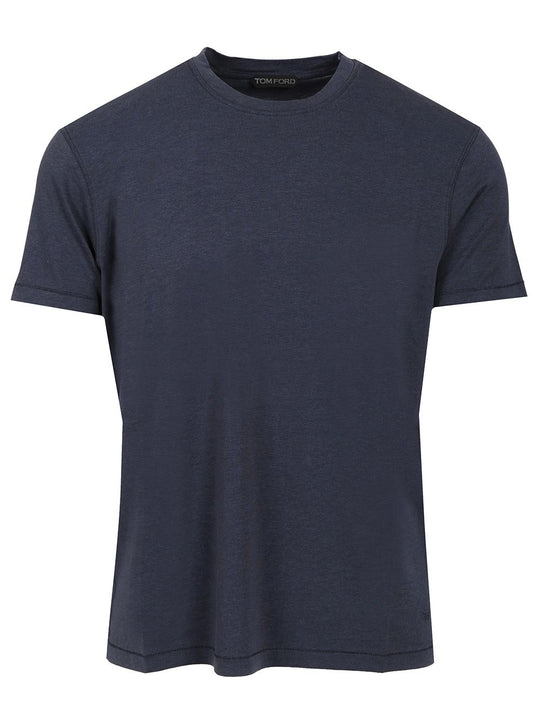 Lyocell Cotton T-Shirt Blue