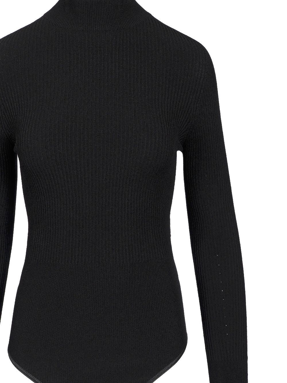 AlaÏA Long-Sleeved Bodysuit Tops - Black | ebcebf727d1d5e45253f9a7c43ad19975a24b4e3