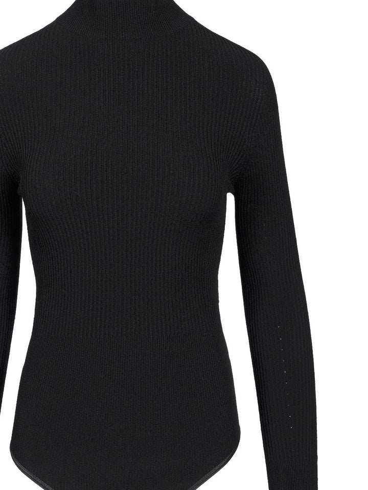 AlaÏA Long-Sleeved Bodysuit Tops - Black | ebcebf727d1d5e45253f9a7c43ad19975a24b4e3