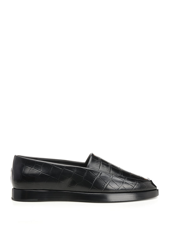 Croccodile Loafer Scarpe Basse Black