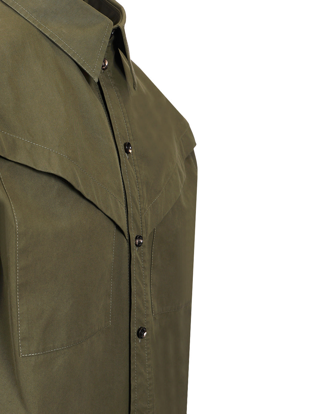 Bottega Veneta Lightweight Cotton Twill Shirt Shirts - Green | 2c3cdb09768327a014977ee14ec0aaa4e4414fe8