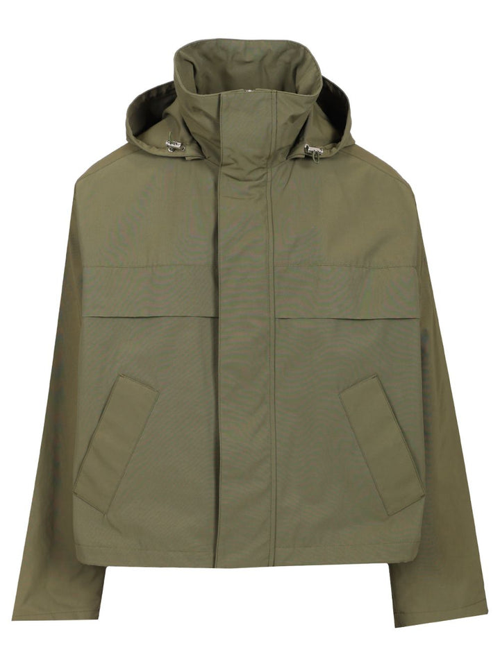 Bottega Veneta Technical Cotton Jacket Jackets - Green | e9c695845a84ebcaac0f952193fd85835143c408