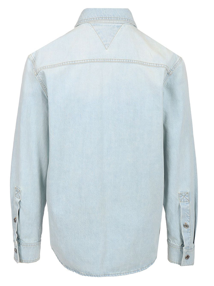 Bottega Veneta Extra Bleach Wash Denim Shirt Shirts - Light blue | 841c69d1e01e7f87c3c1956606f3b1b463eb9167
