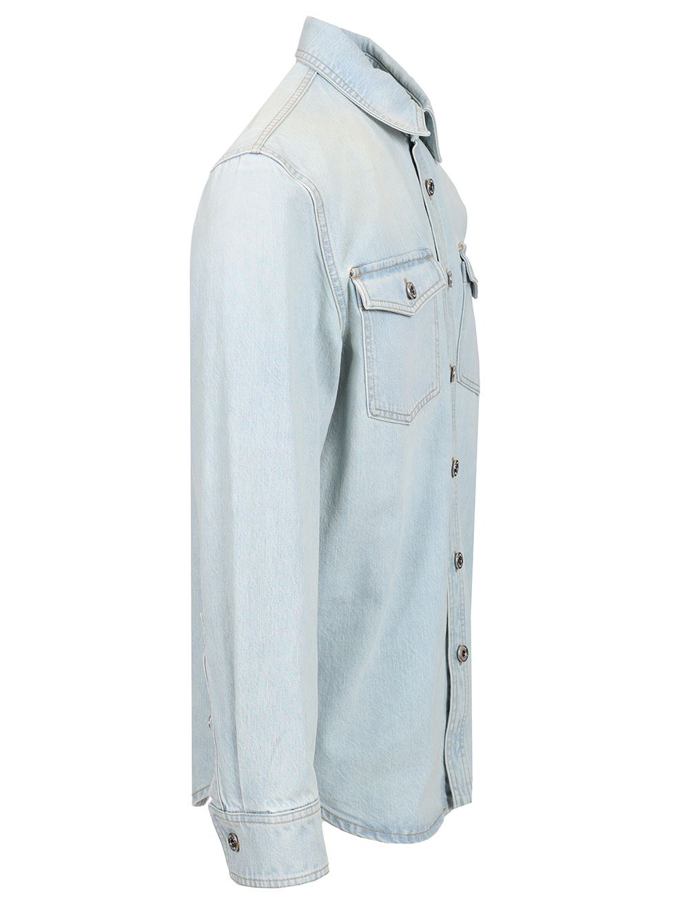 Bottega Veneta Extra Bleach Wash Denim Shirt Casual - Light blue | 8ca3810ddc4b78dab6c6d305c0665368f8744965