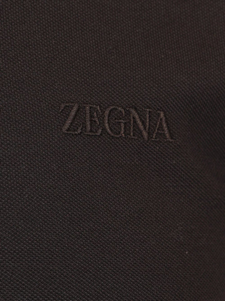 Ermenegildo Zegna Black Stretch Cotton Polo T-Shirt - Black | cb309db360de936b5aadcc37112b7acb955913a1