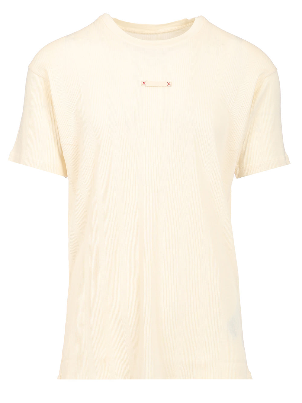Maison Margiela With Ribbed Fabric T-Shirt - White | 80005d0ee5a0a04fc94983812be9bd78cc73d71d