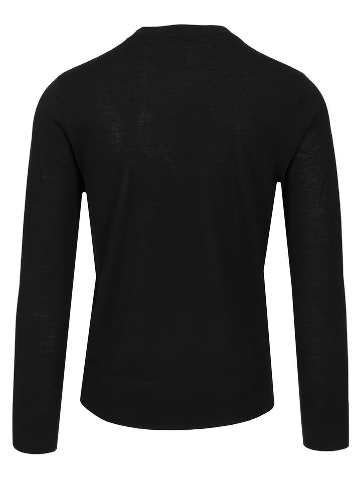Dries Van Noten Merino Wool Sweater Knitwear - Black | cb9d27e32c69cfde06df12d207242dcb4a856280