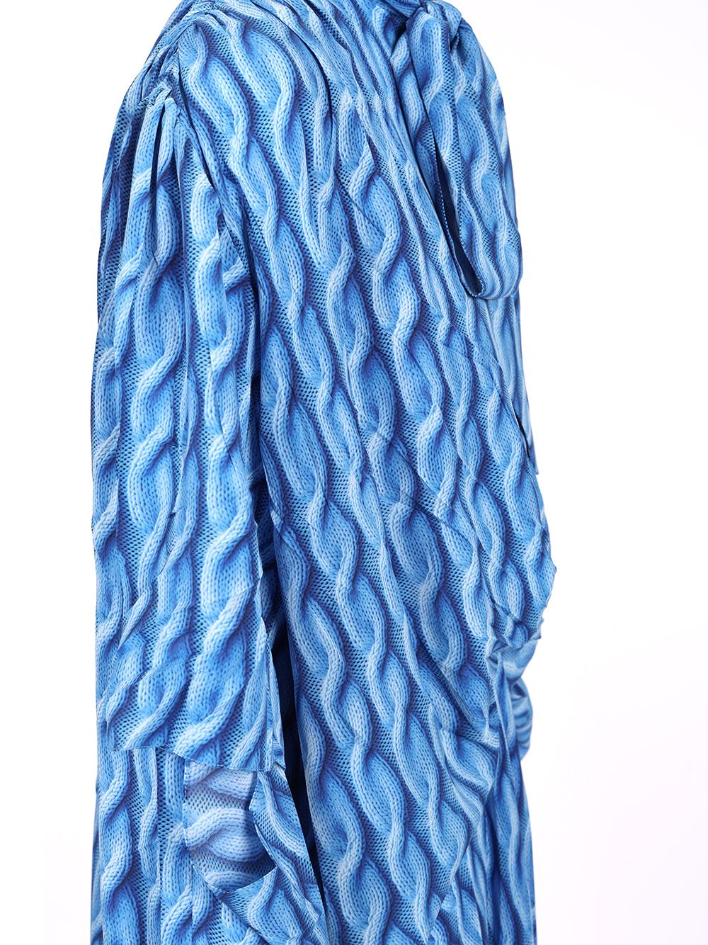 Balenciaga Cable Knit Printed Dress Dresses - Blue | a78dce3a12e2e13df741bfdc53d7f118f0f26aa1