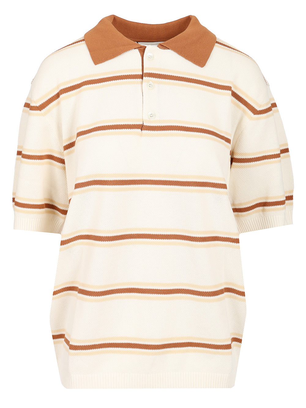 Dunst Unisex Striped Polo Knit Polo shirt - Multicolor | 21cc6c5e66cea5ca4426232f74d8343c116d4df0