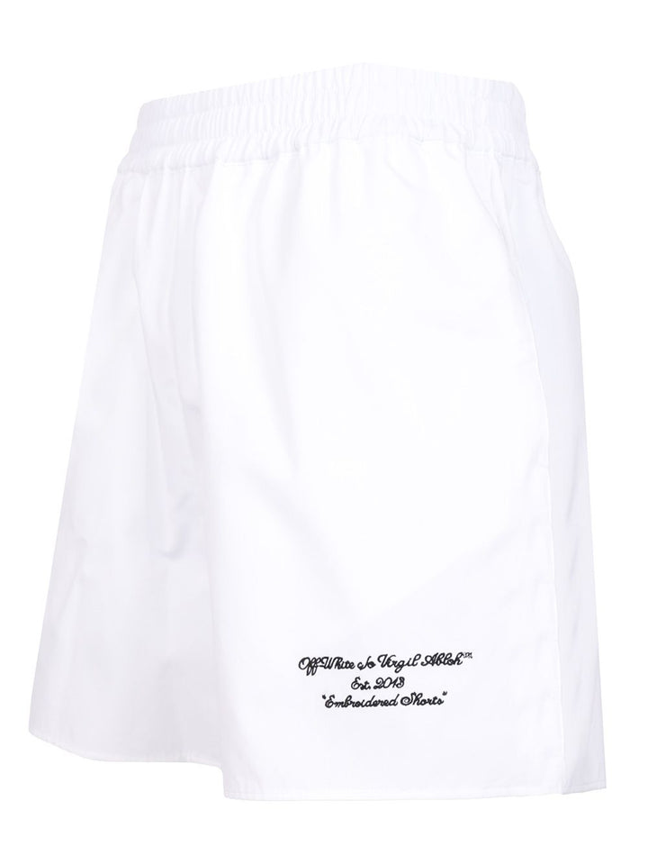 Off-White Popeline Shorts Trousers - White | 2b450b02902abe436a981a9c5f39e364fc224aca