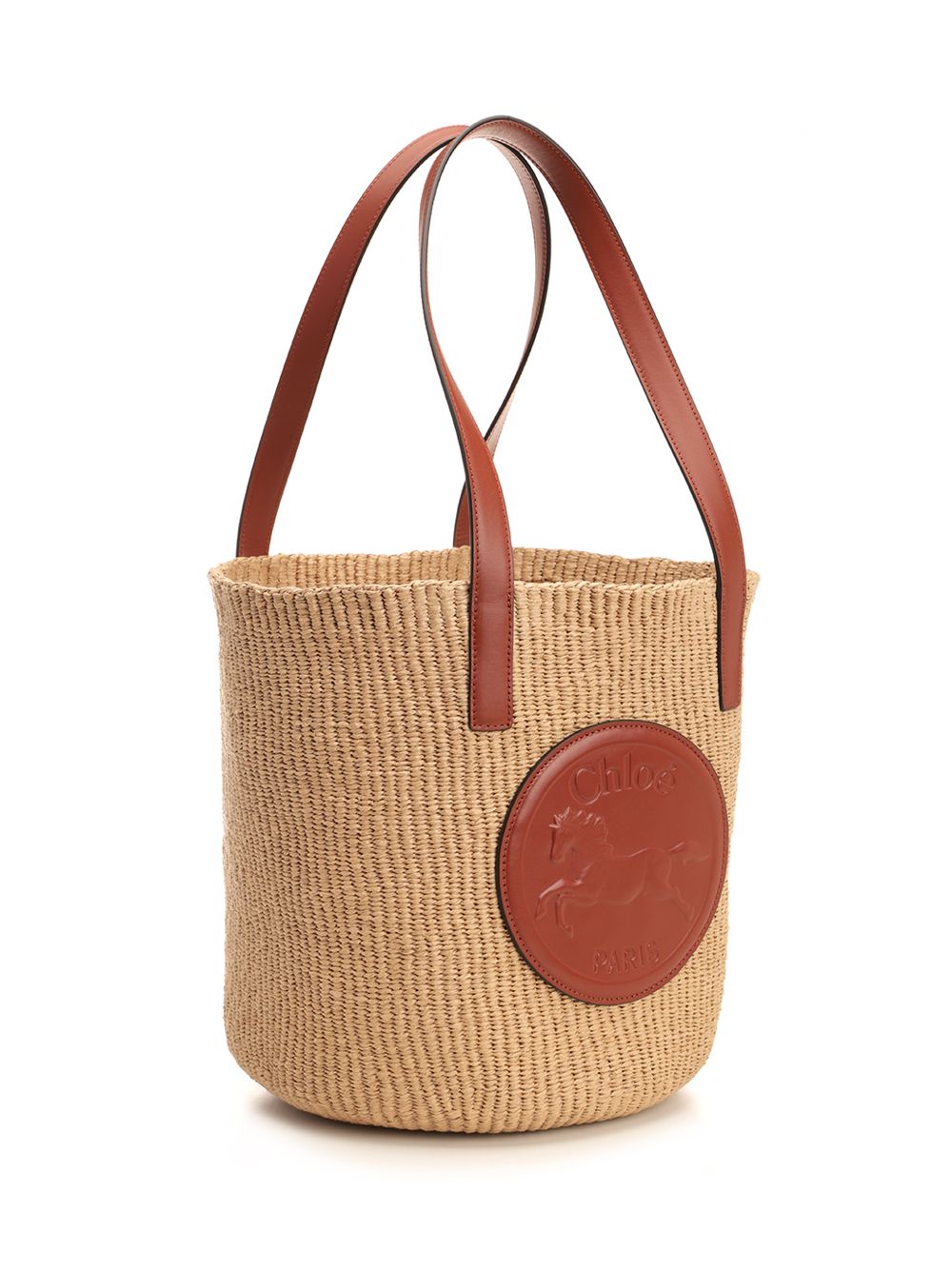 Chloe' Horse Medal Shoulder Bags - Beige | f87b39b8bd9abd737e8a758063ac90e5be140728