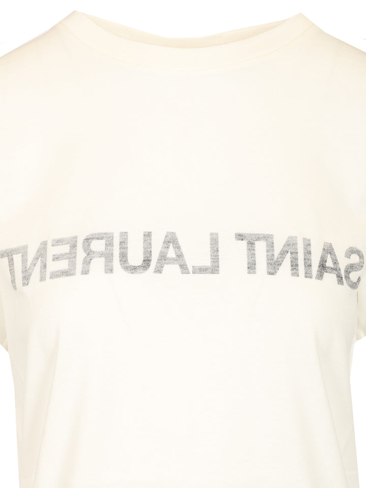 Saint Laurent Cotton Jersey T-Shirt - White | 94d20eccb66043250d30dba9661d7ac0b4e8b240