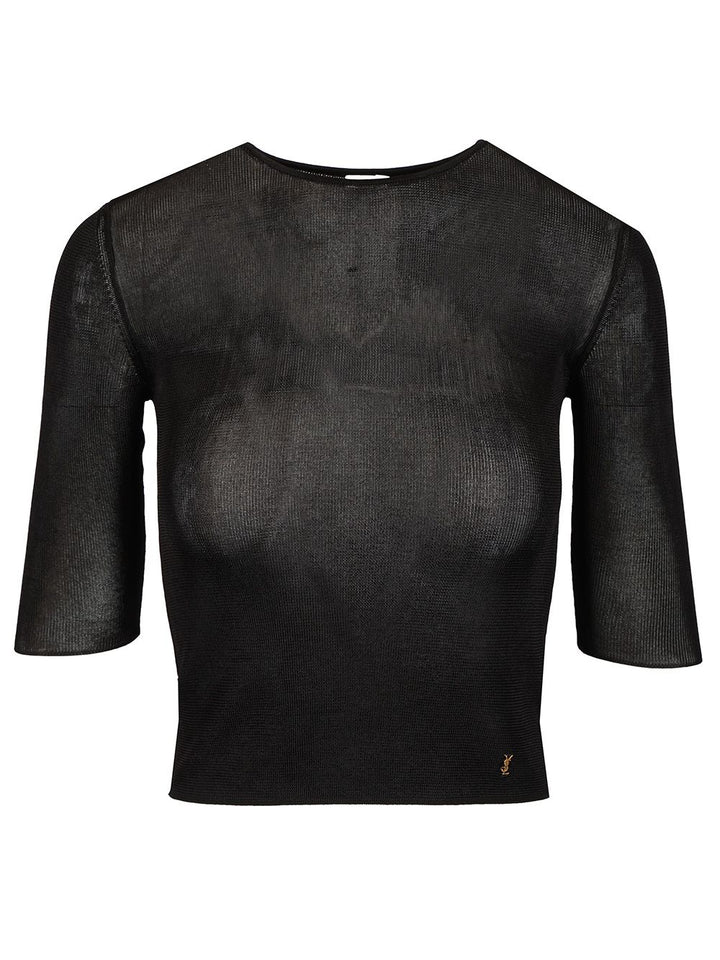 Saint Laurent Cassandre Tops - Black | aca7a6c454bd46697414887cb6852b1505825437