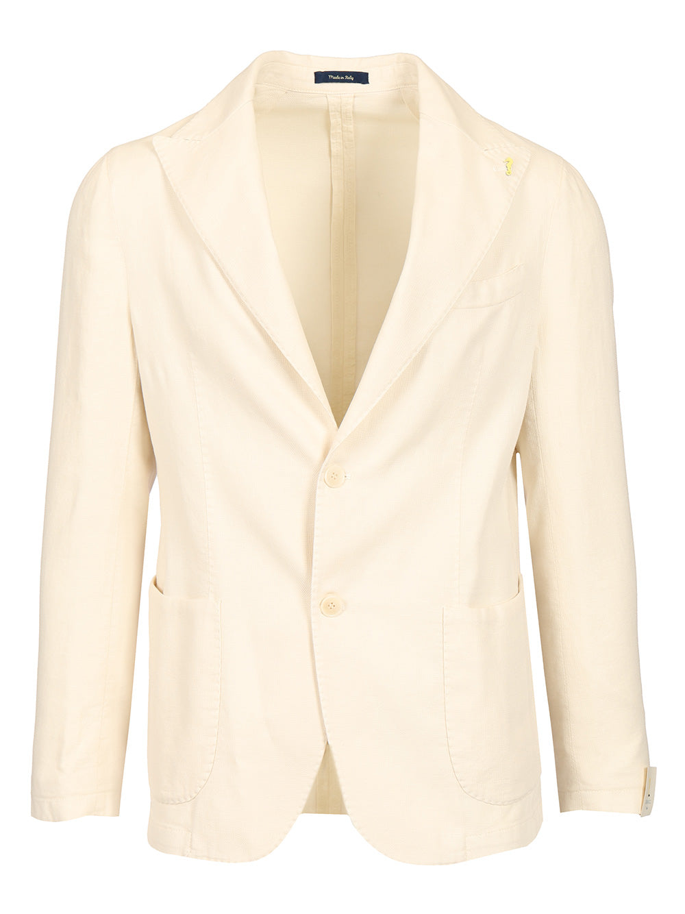Guarinucci Cotton Linen Blazer Jackets - White | 3bb1f4f1865cf46a9714e6ac2636e7e5bc940c59