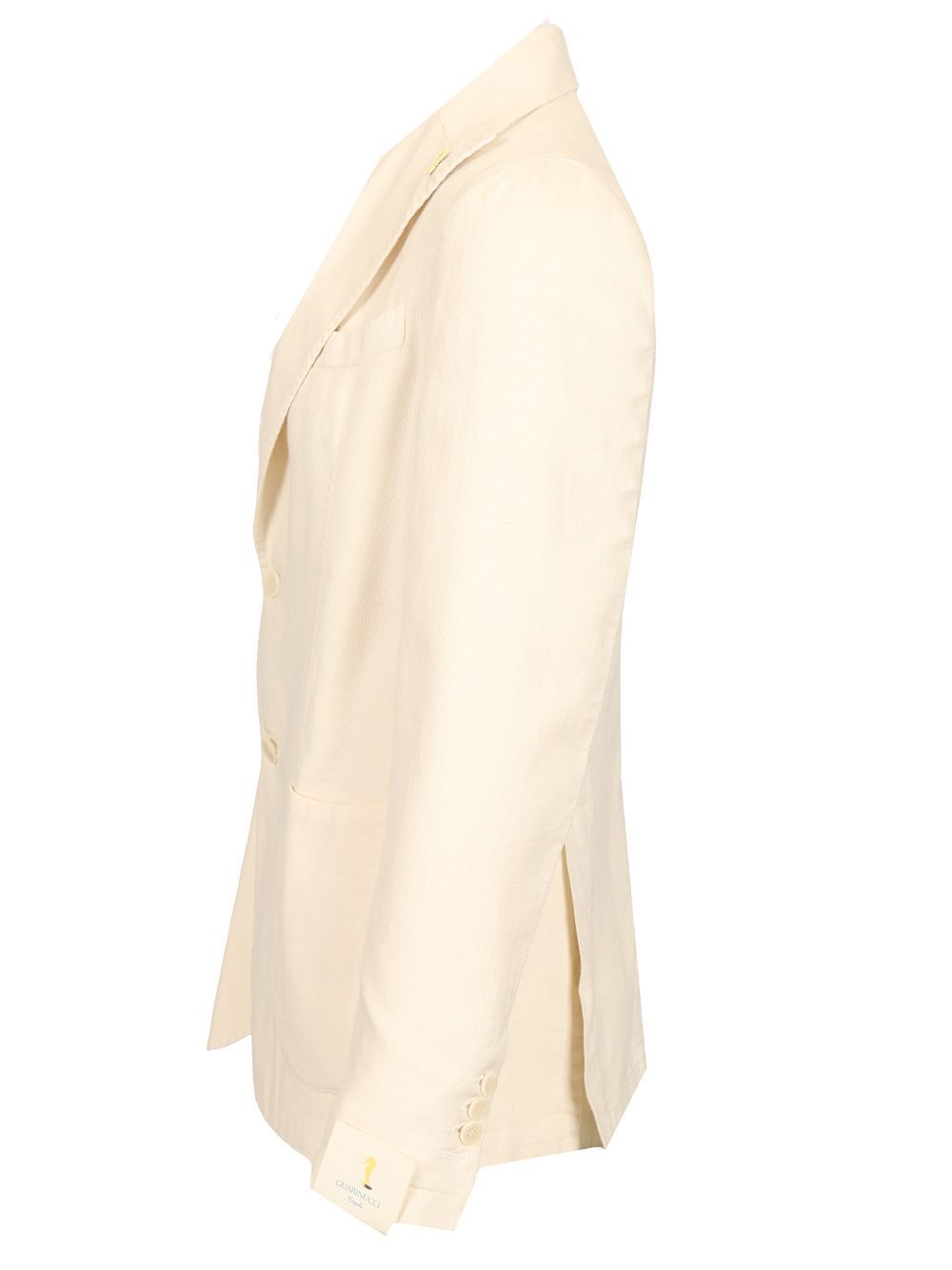 Guarinucci Cotton Linen Blazer Jackets - White | 29ff98715b5aa407fd9ecd1fc87699af8d950a50