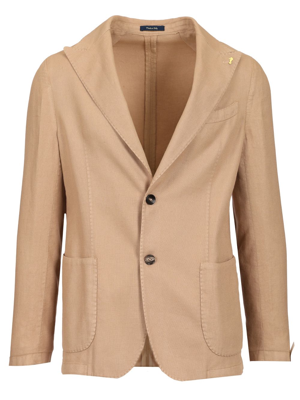 Guarinucci Cotton Linen Blazer Jackets - Beige | 8dc79d699aaa847cea0fbcc868932d1ce3d3ff6b