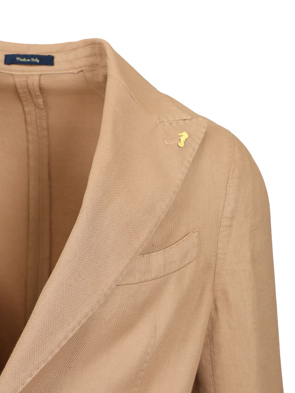 Guarinucci Cotton Linen Blazer Jackets - Beige | e00e363f6b764f2978e6a601cb1318dd402ccc87