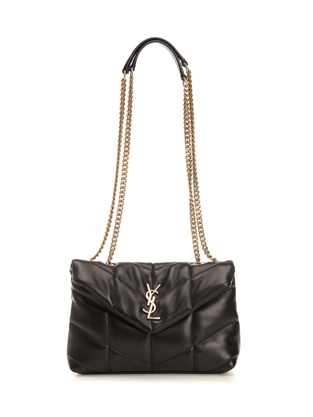 Saint Laurent Puffer Ysl Mini Bag Monogram Gold Chain Light Musk Small leather goods - Green | 4cd761476e0349d8257dbd14f7ab14f177aea007