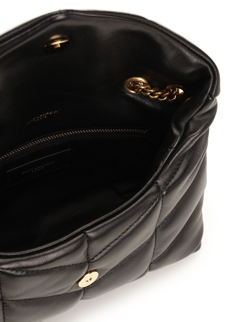 Saint Laurent Puffer Ysl Mini Bag Monogram Gold Chain Light Musk Small leather goods - Green | bedc28824a71bf488672099732bc1b97d952216a