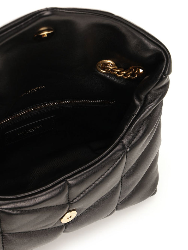 Saint Laurent Puffer Ysl Mini Bag Monogram Gold Chain Light Musk Small leather goods - Green | bedc28824a71bf488672099732bc1b97d952216a