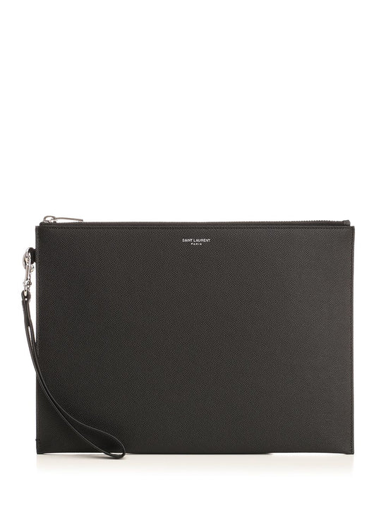 Black Leather Ipad Holder Small Leather Goods Black