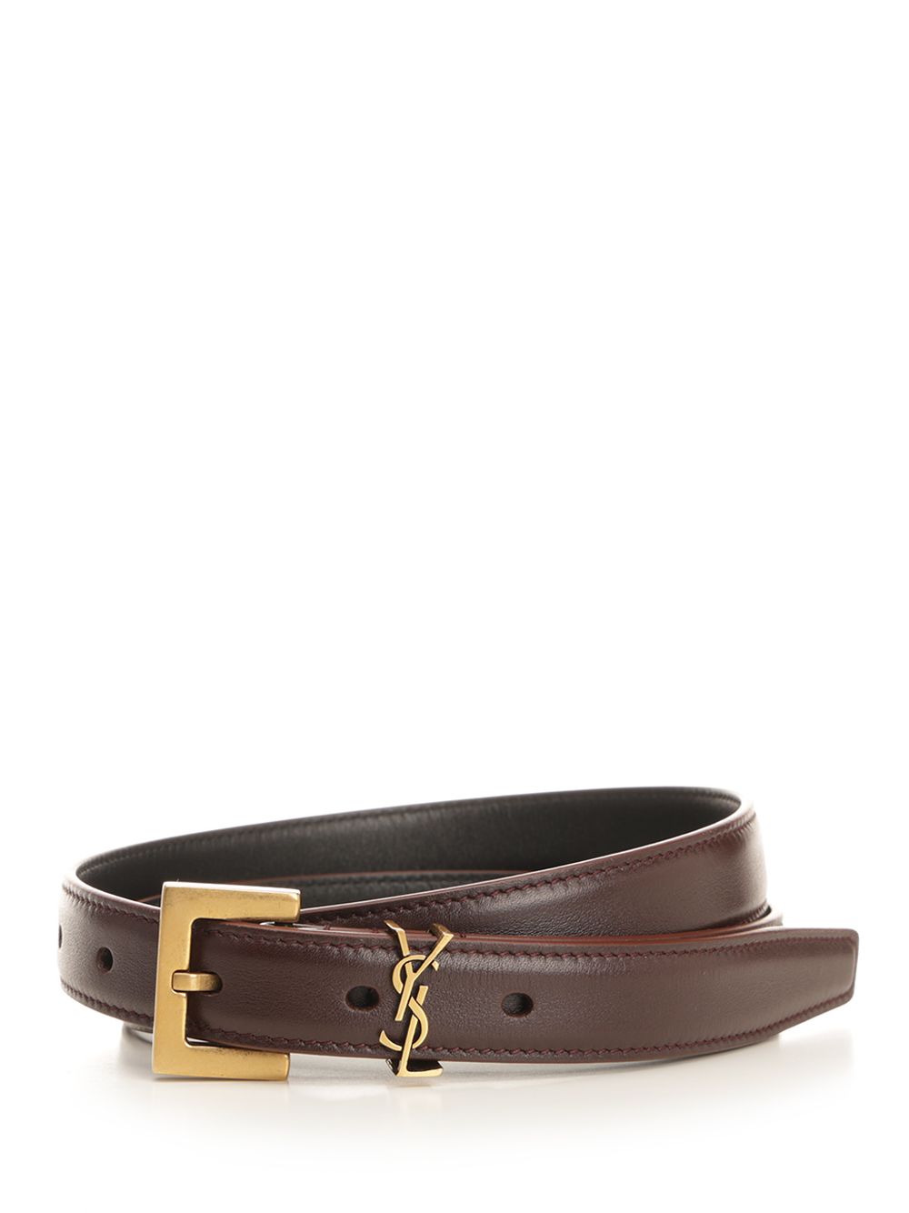 Saint Laurent Ysl Logo Belt Belts - Brown | 2709733db9e117243768d0dd4dfc959b72028f25