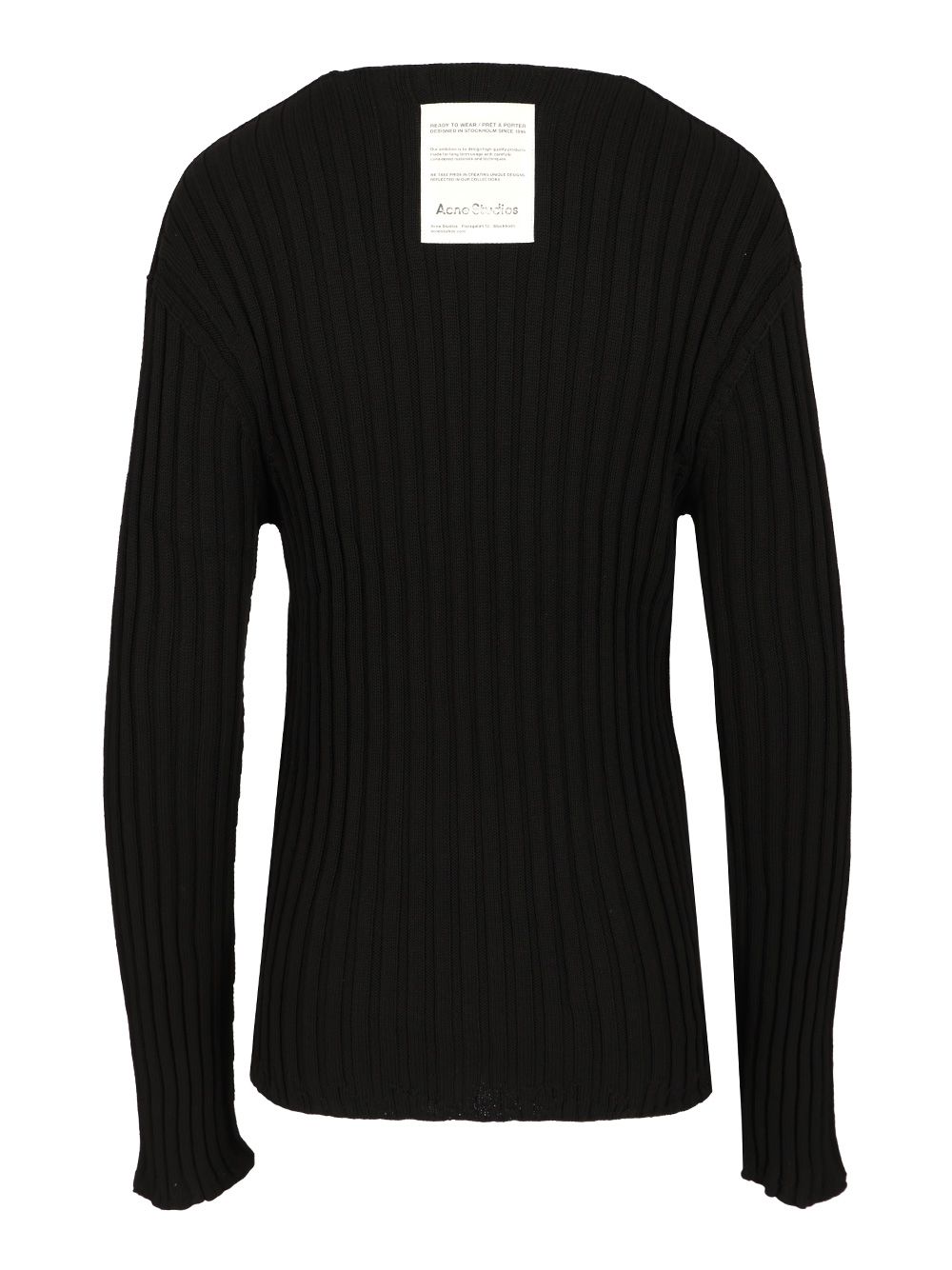 Acne Studios Crew Neck Sweater Knitwear - Black | 066594fd6f3149f0d2bf2a1dccf96ef3fc41b2cb