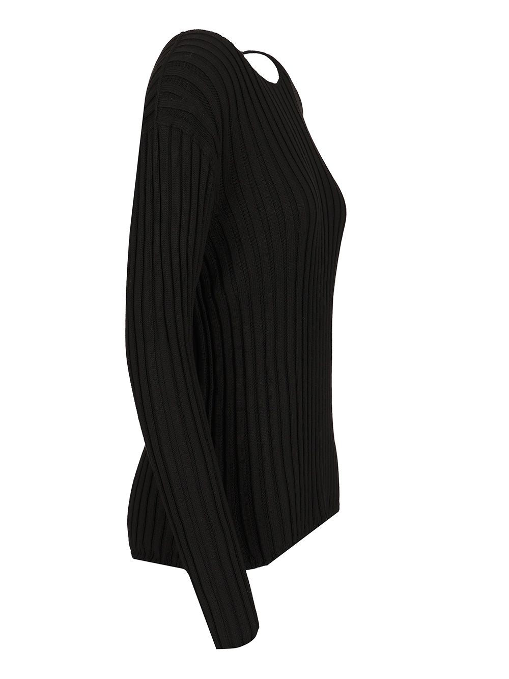 Acne Studios Crew Neck Sweater Knitwear - Black | 323eec55b3d35ee8aa3af9a96678b86cb55c99e4