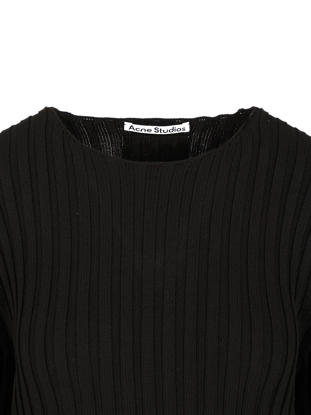 Acne Studios Crew Neck Sweater Knitwear - Black | 1869d20370610c76ac56a597b5f3725c9fedf19e