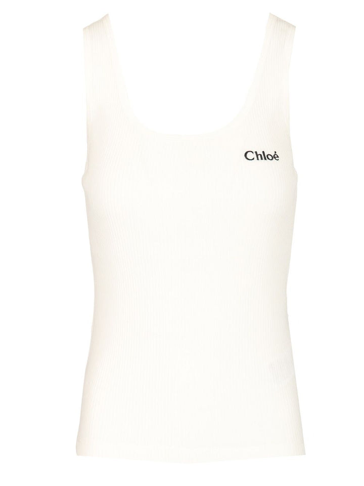 Chloe' Ribbed Stretch Jersey Tops - White | 5537cc652644da5496423bae2c13f2e4e7efa24d