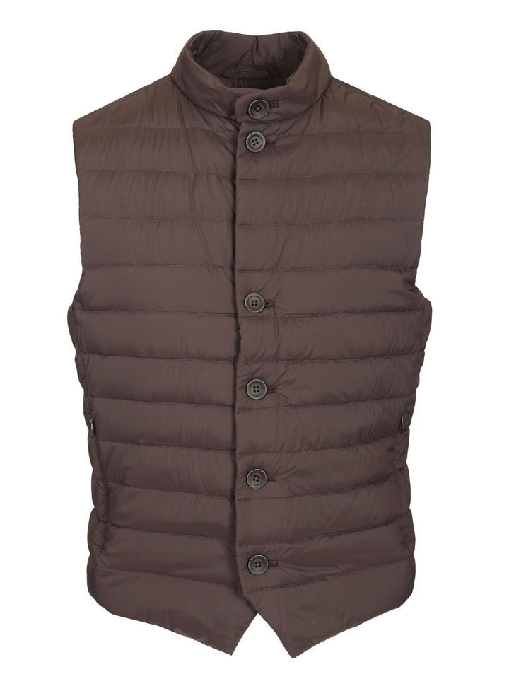 Herno Rain Proof Vest Jackets - Brown | c686b5e957c7a4056eb9f7cb5feb79792214e615